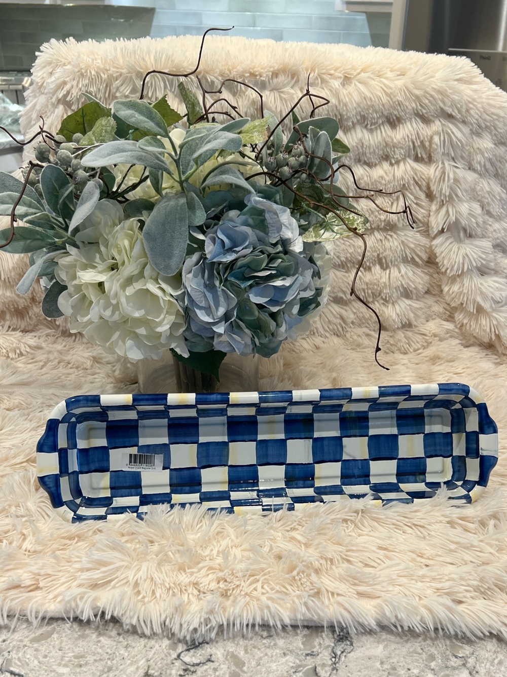 MacKenzie-Childs Royal Check Baguette Dish - Picture 2 of 7